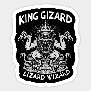 The King Gizard And Wizard Lizard Sticker